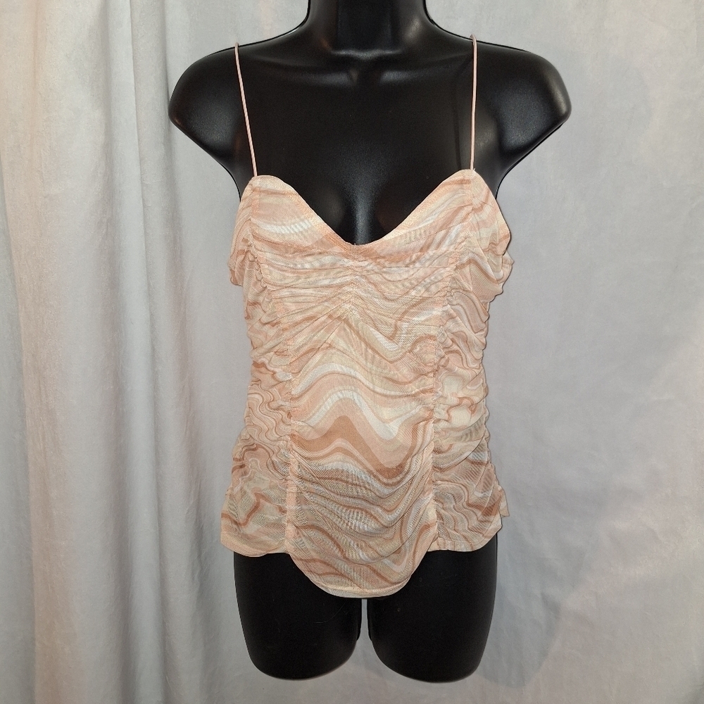 No Boundaries Peach and Cream Top